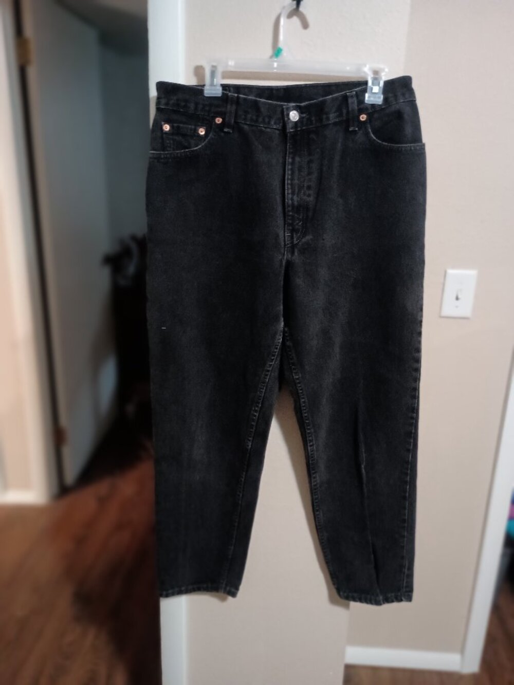 Vintage Levi Levi Strauss 550 Relax Fit Black Denim Jeans Size 16M 34x28 2000
